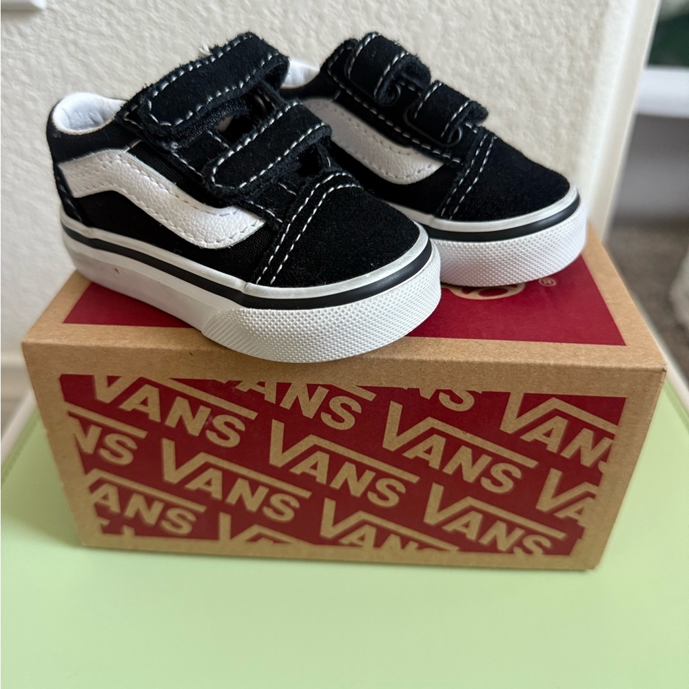 Vans Black and White Toddler Sneakers